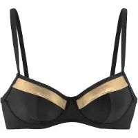 LASCANA Top de bikini oro / negro