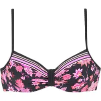 LASCANA Top de bikini lila / naranja / rosa / negro