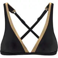 LASCANA Top de bikini dorado / negro