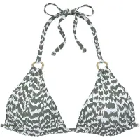 LASCANA Top de bikini oliva / blanco