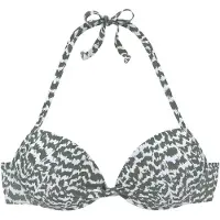 LASCANA Top de bikini oliva / blanco