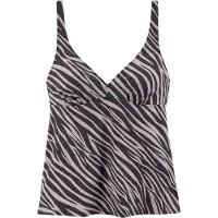 LASCANA Top de tankini lila / negro