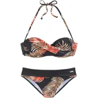 LASCANA Bikini beige / naranja / negro / blanco