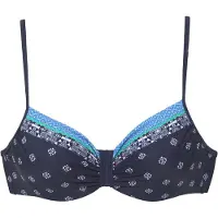 LASCANA Top de bikini marino / azul oscuro / verde claro / blanco