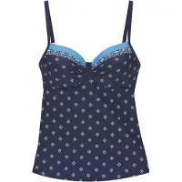 LASCANA Top de tankini azul / navy / azul cielo / verde hierba