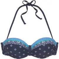 LASCANA Top de bikini azul / navy / verde / blanco
