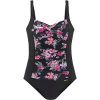 LASCANA Traje de baño verde / rosa / negro