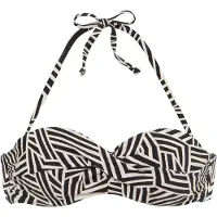 LASCANA Top de bikini beige / negro