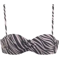 LASCANA Top de bikini 'Kaa' lila claro / negro