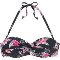 LASCANA Top de bikini fucsia / altrosa / negro / blanco