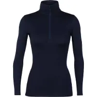Icebreaker - Ropa interior térmica mujer - W Merino 260 Oasis LS Half Zip Midnight Navy de Lana - Talla M - Azul marino