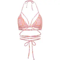 LASCANA Top de bikini 'Lisa' naranja / rosa / blanco