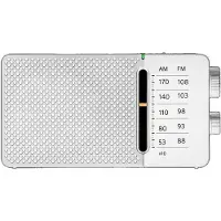 Sangean Radio Portátil Sr-36 White Fm/am Radio Built-in Speaker Telescopic Antenna Headphone Output