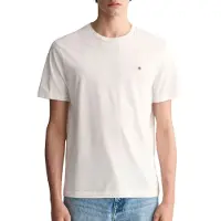 Gant para hombre. 2003184 Camiseta Regular Fit Shield blanco (XL), Casual, Algodón, Manga corta, Sostenible, outlet 2026.