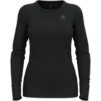 Odlo - Women's Baselayer Top Crew Neck L/S Merino 200 - Ropa interior merino size M, negro