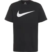 Nike Camiseta 'Swoosh' negro / blanco