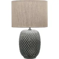 Pauleen Lámpara de mesa Paulmann , diseño elegante, máx. 60W, casquillo E27, color gris oscuro/beige, 230V, material: cerámica