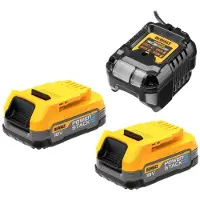 DeWalt DCB 1102 E2 Juego de batería de arranque 18 V con 2x batería Powerstack 1,7 Ah + cargador DCB 1102