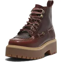 Timberland para mujer. TB0A27YZEIW1 Botines de Piel Stone Street burdeos (39 W), 3 a 5cm, Cordones, Casual, outlet 2026.