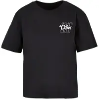 Miss Tee Camiseta 'Good Vibes' negro / blanco