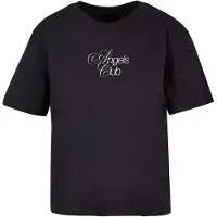 Miss Tee Camiseta 'Angels Club' lila / negro / blanco