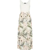 Cloud5ive Vestido de verano beige / petróleo / verde oscuro / blanco