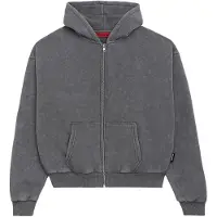 Prohibited Sudadera con cremallera gris moteado