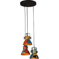 vidaXL Lámpara colgante, 25 W, multicolor, 30x30x100 cm, casquillo E27