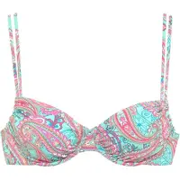 Venice beach Top de bikini aqua / albaricique / rosa / blanco