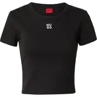 HUGO para mujer. 50512000 Camiseta Delanor negro (L), Casual, Algodón, Manga corta, outlet 2026.