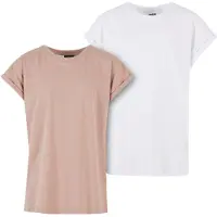 Urban Classics Camiseta 'Extended' beige / blanco