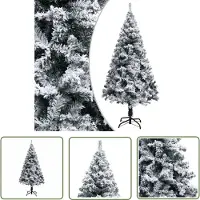 The Living Store El Living Store: Árbol de Navidad artificial con efecto de nieve, color verde, 120 cm, material: PVC