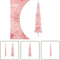 The Living Store : Árbol de Navidad artificial, medio tamaño, color rosa, con base, 240 cm