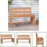The Living Store : Banco de jardín de 110 cm, fabricado en madera maciza de eucalipto