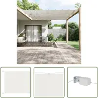 The Living Store Toldo enrollable "Living Store", color blanco, dimensiones 140x800 cm, fabricado en tejido Oxford