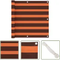 The Living Store Living Store: Protector para balcón, color naranja y marrón, 90 x 500 cm, fabricado en tejido Oxford