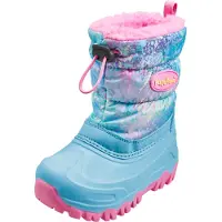Playshoes Botas de nieve 'Regenbogen' azul claro / verde claro / lila / rosa