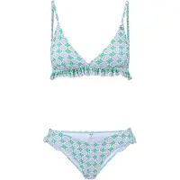 Shiwi Ladies Romy Ruffle Bikini Set Porto Tile Fresh Green Talla: 34 | Bikinis Outlet | Mujer | Verde