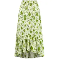 Shiwi Gia Skirt Botanic Flower Green Botanic Passiflora Talla: L | Faldas Midi Outlet | Mujer | Verde