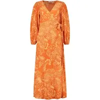 Shiwi Nairobi Dress Artsy Leaves Fresh Apricot Orange Talla: M | Vestidos Maxi Outlet | Mujer | Naranja