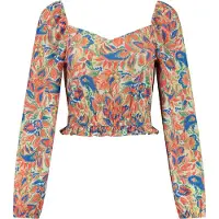 Shiwi Indi Top Sicilian Flower Orange Sicilian Flower Talla: M | Manga Larga Outlet | Mujer | Naranja