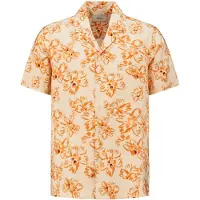 Shiwi Men Shortsleeve Washed Flower Light Beige Talla: XXL | Camisas Casuales Outlet | Hombre | Marrón