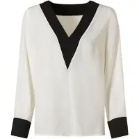 HEINE Blusa ecru / negro
