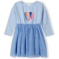 MINOTI Vestido azul oscuro / azul oscuro / lila / naranja / blanco