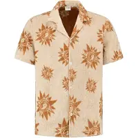 Shiwi Yin Yang Shirt Beach Beige Talla: L | Camisas Casuales Outlet | Hombre | Marrón