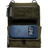 Desigual , Bandolera bicolor, Poliamida, Verde, U