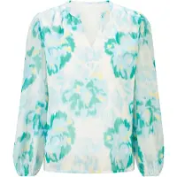 HEINE Blusa azul claro / amarillo / caña / offwhite
