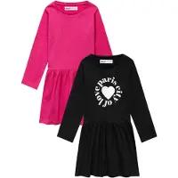 MINOTI Vestido rosa / negro / blanco