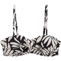 We fashion Top de bikini negro / blanco