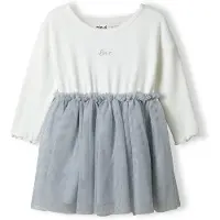 MINOTI Vestido gris claro / plata / blanco